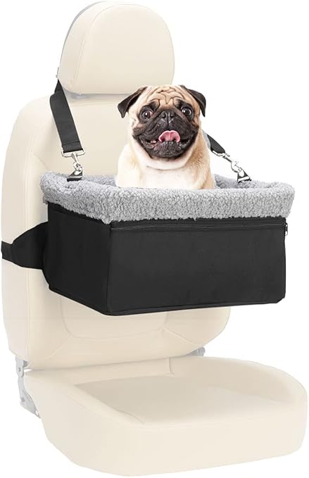 UNICITII Dog Car Seat for Small Dogs, Raised Dog Seat for Dogs, Puppy Car Seat, Dog View, Pet Car Seat for Front and Back Seat