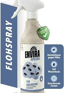 Envira Flea Spray for Home & Furniture 500 ml - Highly Effective Repellent Spray Against Fleas - Flea Agent with Long-Lasting Effect - Anti Flea Spray with Subtle Citrus Fragrance, Low Odour