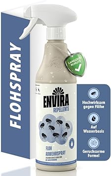 Envira Flea Spray for Home & Furniture 500 ml - Highly Effective Repellent Spray Against Fleas - Flea Agent with Long-Lasting Effect - Anti Flea Spray with Subtle Citrus Fragrance, Low Odour