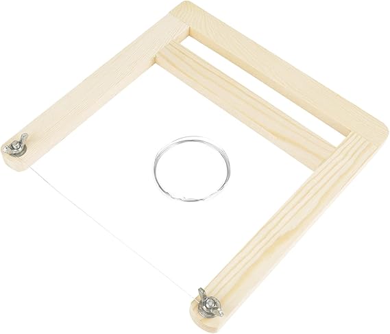 Seifenschnurschneider, Handgefertigtes Werkzeug Zum Dekorieren und Trimmen von Seife, Praktischer Laibdrahtschneider für die Seifenherstellung, Holz, 7,7 * 8,5 Zoll