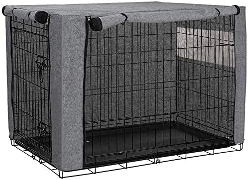 Kennel covers, dog crate cover, cover for dog crates, for wire cages, durable and windproof, robust pet kennel cover for the protection of wire crates (cover only).