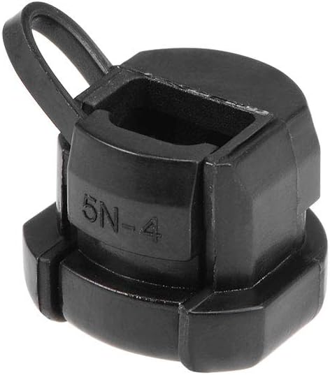 sourcing map 20 x Black Nylon Twist Lock Cable Ties Round Strain Relief 14mm x 11mm