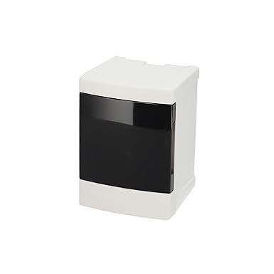 EDO Surface-Mounted Distribution Box 1 Row for 2 Modules 14 x 10 x 9.5 cm IP40 White Fuse Box Made of ABS Plastic Power Box for Indoor Electrical Installations