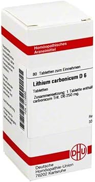 DHU Lithium Carbonicum D6 Tablets, Pack of 80 Tablets