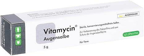 cp-pharma Vitamycin Eye Ointment | 5g | Eye Ointment for Dogs, Cats and Horses | Can Help Support Eye Care | Can Help Improve Tear Film