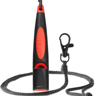ACME Dog Whistle No. 211.5 (Update 2023) with Free Whistle Band in Matte Black, Alpha, Ideal for Callback, Long Range, Frequency Standardised (Black/DG Orange)
