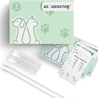 2 Accudoctor 2-in-1 Giardia + Parvovirosis Quick Test for Dogs - Giardia Parvo Test Quick Test - Reliable Quick Test for Diarrhea & Gastrointestinal Discomfort - Includes Instructions Kit
