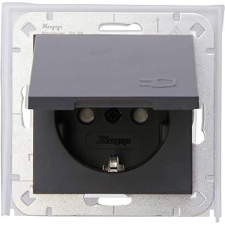 Kopp Earthing contact socket, anthracite, 954015008, pack of 1