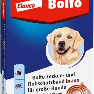 Elanco Bolfo Tick and Flea Collar for Large Dogs - Tick Collar for Long-Lasting Tick and Flea Protection - Flea & Tick Remedy for Dogs in Powder Shape on the Collar