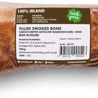 Irish Pure Filled Smoked Bone Premium Beef Chew Bone for Dogs Vitamins Premium Grain Free Sensitive Dog Bone from Ireland