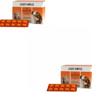 Selectavet Legavit Complex | Double Pack | 2 x 100 Tablets | Supplementary Feed for Dogs and Cats | With Milk Thistle