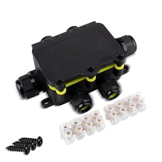 Innfeeltech LF-2068-6T Outdoor Electrical Connection Box Waterproof 6-Way for Wire Diameter 5 to 12 mm and 3.5 to 10 mm Pack of 1