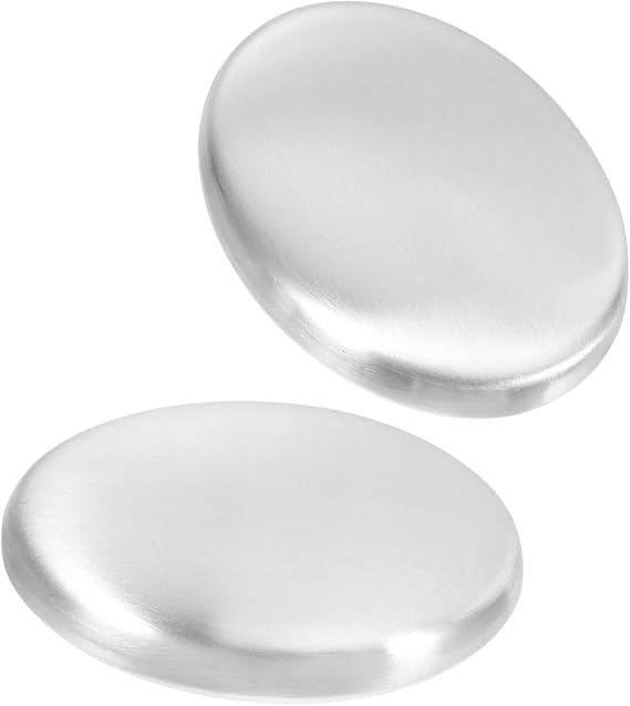 Pack of 2 Soap Metal Odour Absorber Kitchen Odour Absorber Soap Metal Soap for Home Soap Bar Odour Removal Soaps for Cooking Fish Odour Remover Stainless Steel