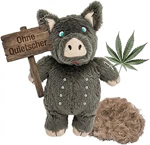 Canimal Farm Hämpy the Hemp Pig Robust Dog Toy without Squeaker, Sustainable Cuddly Toy for Dogs (Hemp Wool Filling, Handmade)
