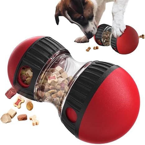 Coztie Dog Toy to Promote Intelligence, Food Ball for Dogs, Interactive Dog Toy, Slow Feeder for Dogs to Improve Digestion for Promotes Healthy Eating Habits, Red