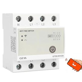 GEYA Tuya APP Smart Home Wireless Remote Control Switch AC220V DIN Rail Type (4P-63A)