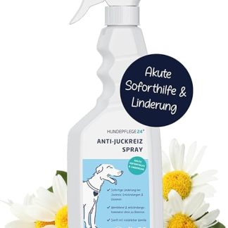 Hundepflege24 Anti-Itching Spray for Dogs 500 ml - Acute Immediate Aid & Effective Soothing for Inflammation, Mites, Grass Mites, Fungi, Fleas - Pet Care Agent Against Itching Dog