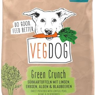 VEGDOG Vegetarian Dog Food Green Crunch, Pack of 1 (1 x 2 kg)