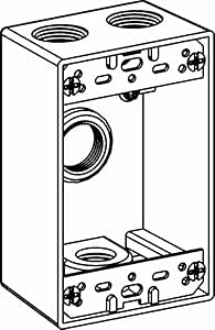 Orbit 1B50-4-BR Electric Box, 2 Inch Deep 4 Outlets w/1/2 Inch Hole Size, Weatherproof, 1 Speed, Bronze