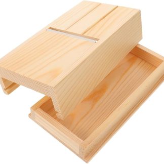 Angoily Handgefertigter Seifenhobel mit Schubladenbox Holz Seifenschneider für Glatte Kanten Universell für Größen Aufbewahrung und Seifenherstellung Zubehör