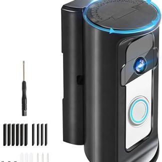 AMFUN Ring Doorbell Holder, Self-Adhesive Doorbell Holder, No Drilling Bracket for Video Doorbell 1/2/3/3Plus/4/Pro 2, 360° Rotatable Waterproof Ring Doorbell Holder for Home, Office