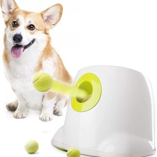 ALL FOR PAWS Automatic Ball Launcher for Dogs - Interactive Ball Throwing Machine with 3 Pieces 2 Inch Tennis Balls, for Small & Medium Dogs, Dog Toy, Interactive Dog Toy