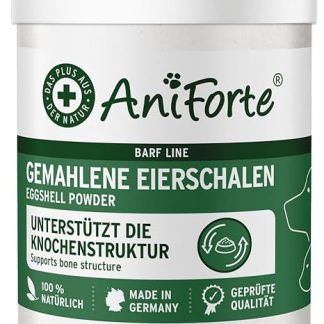 AniForte Egg Shell Powder for Dogs & Cats 250 g - Natural Calcium Source, Supports Bones & Teeth, Eggshell Powder for Barfing, Calcium for Dogs, High Organic Availability