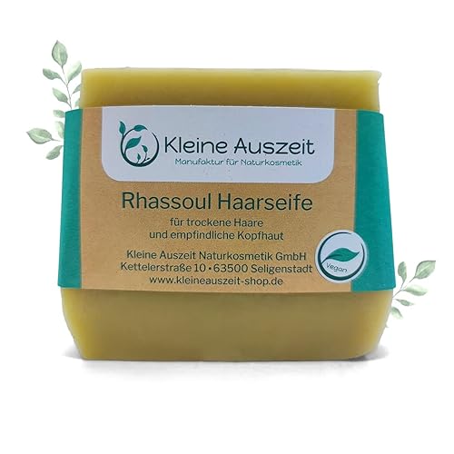 Rhassoul Hair Soap - for Normal to Dry, Damaged Hair and Sensitive Scalp, Vegan, Palm Oil, No Plastic, Handmade Natural Soap, Hair Soap from Little Auszeit Manufaktur