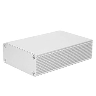 LANTRO JS - Aluminum Electronic Project Box 1.2*2.6*3.9 inch Matte Silver Color Protective Case for DIY with Built-in Heat Dissipation Box