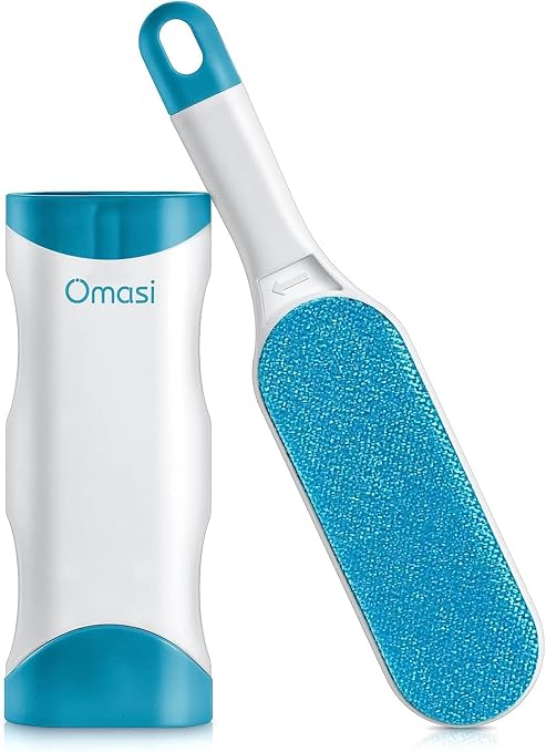 Omasi Lint Brush Pet Hair, Pet Brushes, Pet Fur And Lint Removal, Lint Remover with Self-Cleaning Double-Sided Base Brush, Perfect for Furniture, Carpet