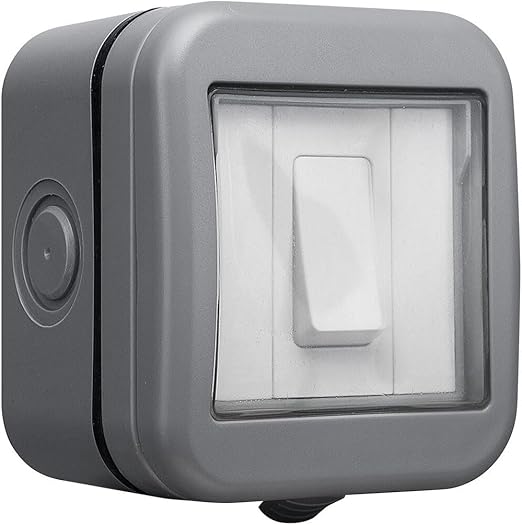 1 Gang 2 Way IP55 Weatherproof 20 Amp Outdoor Light Switch
