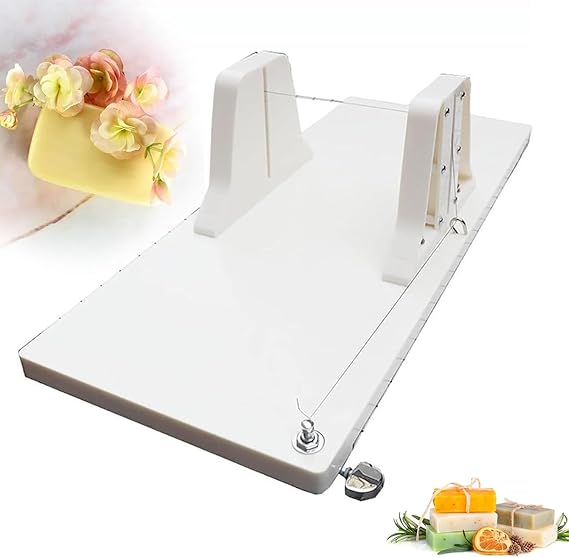 TsoLay Adjustable Soap Cutter for Plates, Homemade Soap Cutter with Size Scale, Adjustable Cutting Thickness 20-95 mm, Work Surface Width 121 mm, for Cheese, Butter Candles