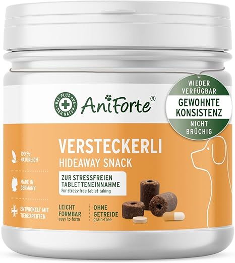 AniForte Dog Hideaway Lis 40 Pcs/250g - Malleable Dog Snack for Hiding Tablets & Capsules, Easy & Stress-Free Pill Taking for Dogs
