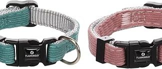 Flamingo Elfi Nylon Dog Collar with Cord XXS 15-25 cm x 10 mm x 2 mm Multicoloured