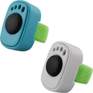 Soomuct 2 Piece Dog Training Clicker Set, Practical Accessory for Dog Training, Pet Training Clicker, Suitable for Cats and Dogs.(White/Sky Blue)