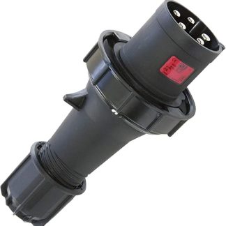 PCE Midnight Series 63A 3P+N+E 415V IP67 Plug 5 Pin 63A Complete Black Waterproof Three Phase Plug