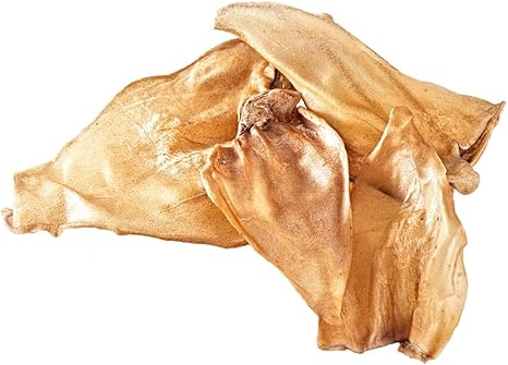 123... Hund dabei! - Buffalo Ears Pack of 100 - Beef Ears for Dogs - Natural - Lean Snack for Between - Storage Package - Low Calorie - Natural - Gently Dried (Beef Ears 100 Pieces)