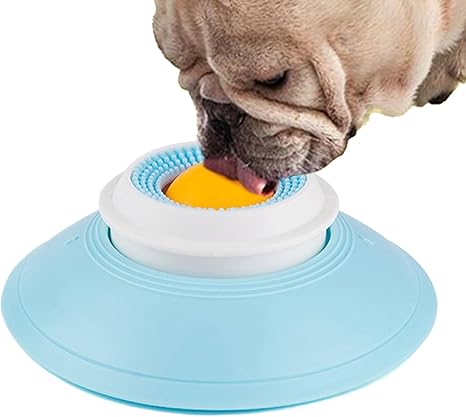 SVCEQZE Dog Lick Toy, 14.5 x 5.5 cm Lick Bowl for Dogs, PP Wet Food Lick Pad with Suction Cup Dog Licks Feeding Bowl, Non-Slip Pet Enrichment Toy, Boredom Reducer