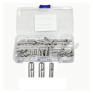 Butt Wire Connector Uninsulated Ferrules Electrical Cable Terminal Tinned Crimp Terminal 0.5-6mm2 22-10AWG Pack of 150