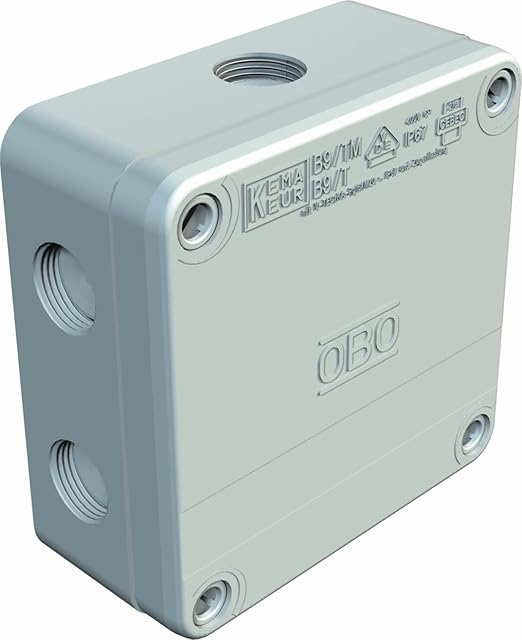 Obo-bettermann Watertight Junction Box for Systems with Fixed Connections - IP67, B9/TM, Hollow, Polypropylene