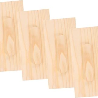 DOITOOL Pack of 4 Rectangular Mould Cover Homemade Soap Mould Handmade Soap Mould Lid for Cake Moulds Accessories for Soap Moulds Candle Mould with Lid Wood Beige
