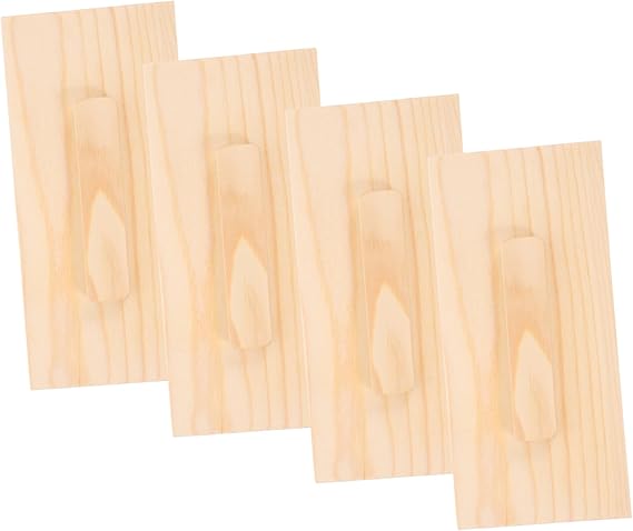 DOITOOL Pack of 4 Rectangular Mould Cover Homemade Soap Mould Handmade Soap Mould Lid for Cake Moulds Accessories for Soap Moulds Candle Mould with Lid Wood Beige