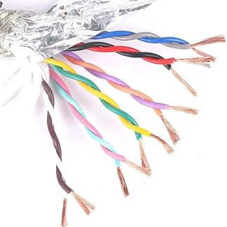 5 Meter/Piece TRVVPS Twisted Shielded Copper Cable, STP Insulated, CNC Cable, Encoder Control Cable, 2/4/6/8/10/12/14/16/20 Wires, 26/24/22/20 AWG (4Cores, 22AWG 0.3mm2)