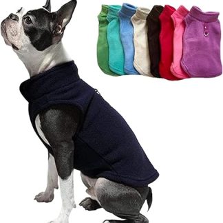 JACKO & CO Fleece Vest with Leash Ring, Soft Lightweight Breathable Puppy Small Medium Dog Kitten Cat Chihuahua Warm for Spring Autumn Winter Blue/Pink/Green
