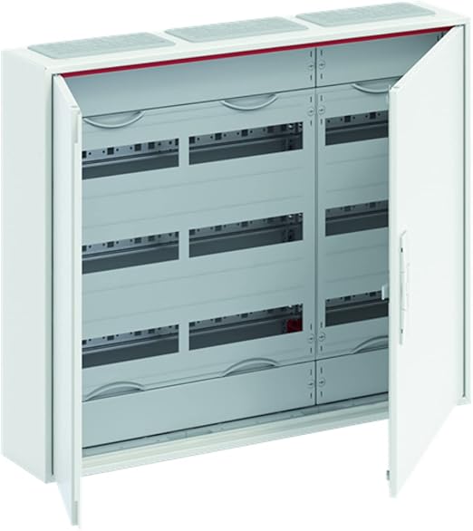 ABB 2CPX052240R9999 Sekundärschrank CA34R, Stahl, Aufputzmontage, mit Tür, IP44, Weiß, 16 x 80 x 65 cm