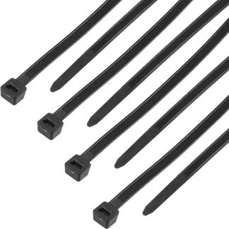 Sourcing Map 50 x 20 Black Nylon Cable Ties Self Locking 0.2 Wide