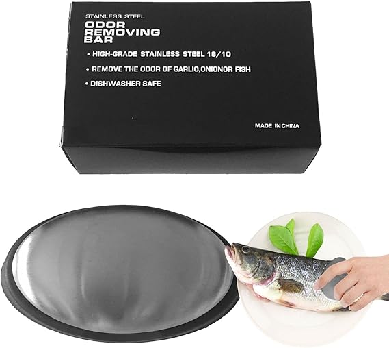 Steel Soap - Odour Remover - Metal Soap Oval - Kitchen Odour Removal Tool for Kitchen