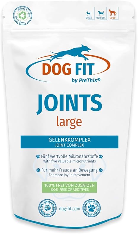 Dog Fit by PreThis® Joints, Joint Nutrients for Large, Medium and Small Dogs, large