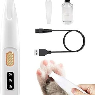 Paw Trimmer for Dogs, Razor for Cats, Cat Hair Trimmer with LED Light, USB Rechargeable Clipper Dog, Wireless Paw Trimmer for Dogs, Cats, Paws, Eyes, Ears, Face, Body