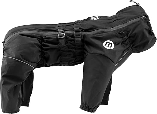 Mikki Doodles Dog Raincoat, Waterproof, Windproof, Silky Lining, Less Friction Means Less Tangles and Tangles, Small, Black